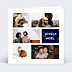 Carte de Noël Multiphotos Bleu