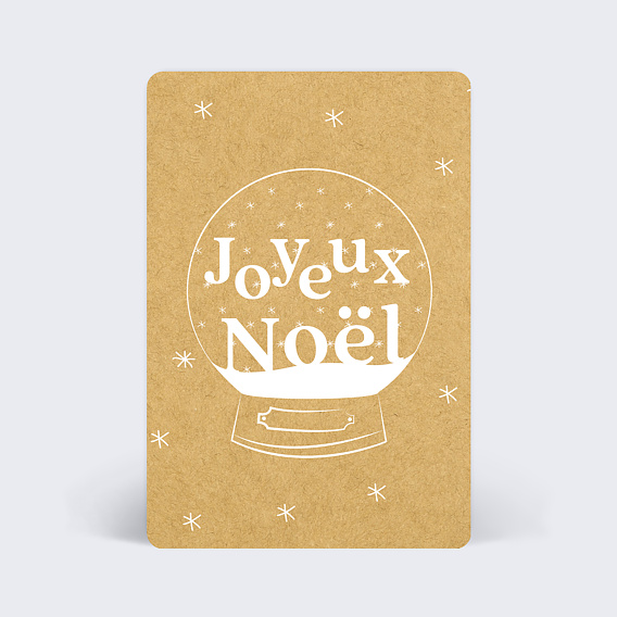 Carte de Noël Let it snow