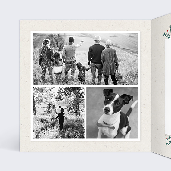 Carte de Noël Cadre Photo Festif