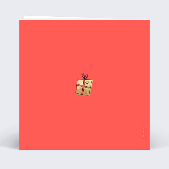 Carte de Noël Bon pour Cadeau Verso