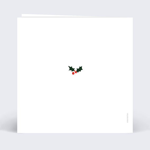 Carte de Noël  Décorations de Noël Verso