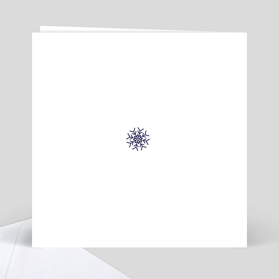 Carte de Noël  Découpe Flocons Verso