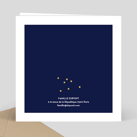 Carte de Noël  Multiphotos Bleu Verso