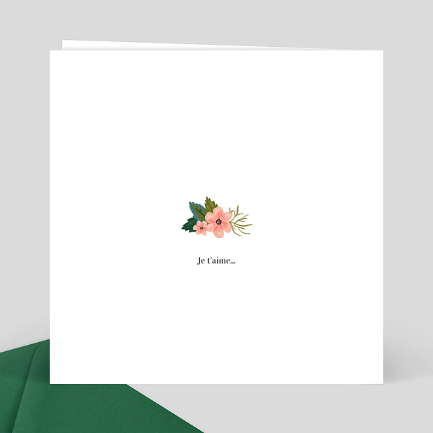 Carte de Noël Joli Coeur Verso