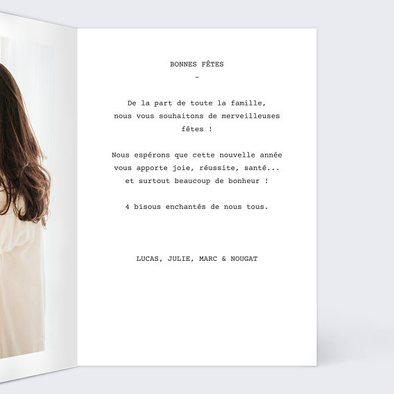 Carte de Noël  Polaroid Simple II Intérieur Droit