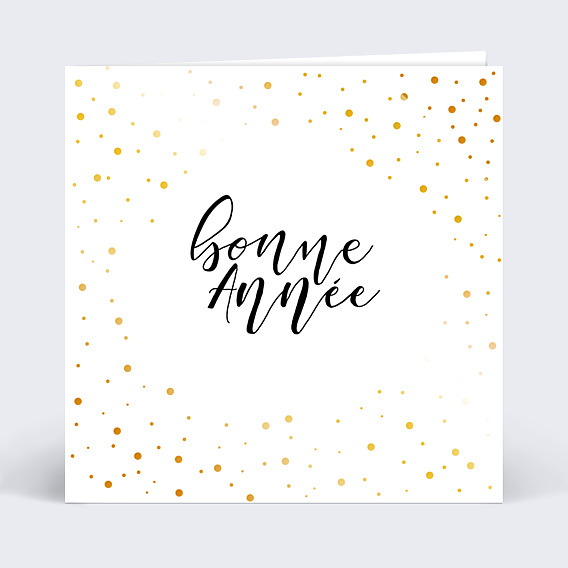 Carte de Noël Dorure pois bonne année