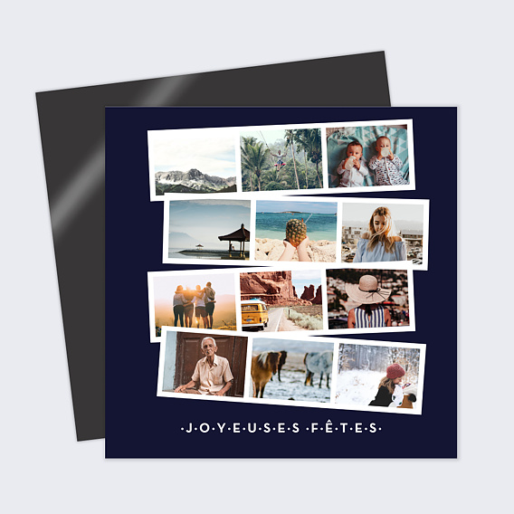 Carte de Noël  Rétrospective photomaton