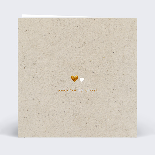 Carte de Noël Amour Chiné Verso