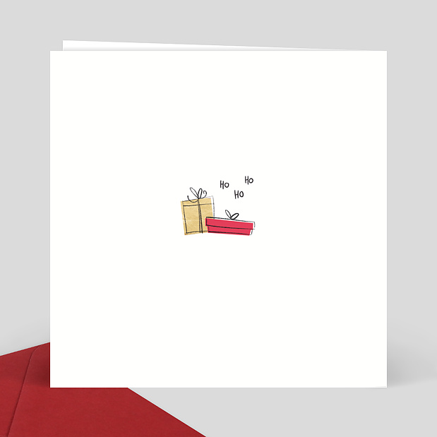 Carte de Noël Père Noël Verso