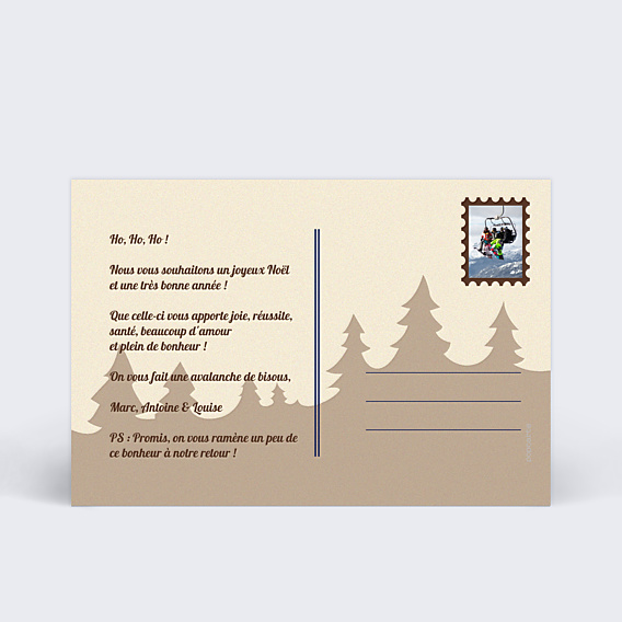 Carte de Noël Blason vintage