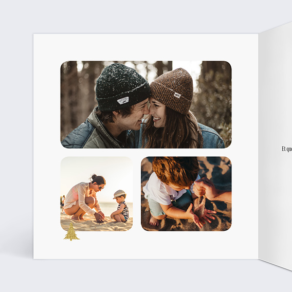 Carte de Noël  Joli village Intérieur Gauche