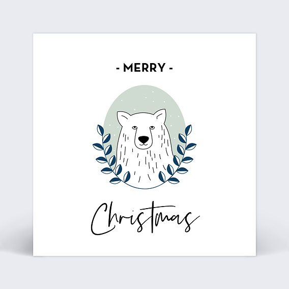 Carte de Noël Ours de Noël