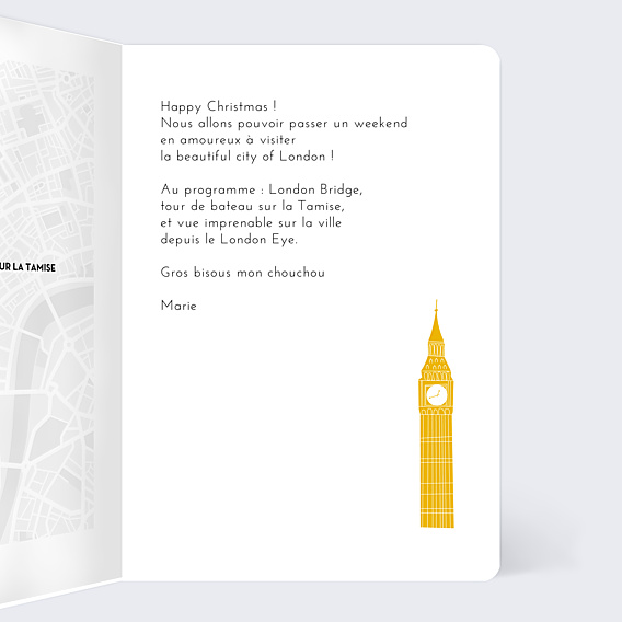 Carte de Noël Bon pour Londres