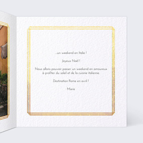 Carte de Noël Esprit Gatsby - Bon pour Intérieur Droit