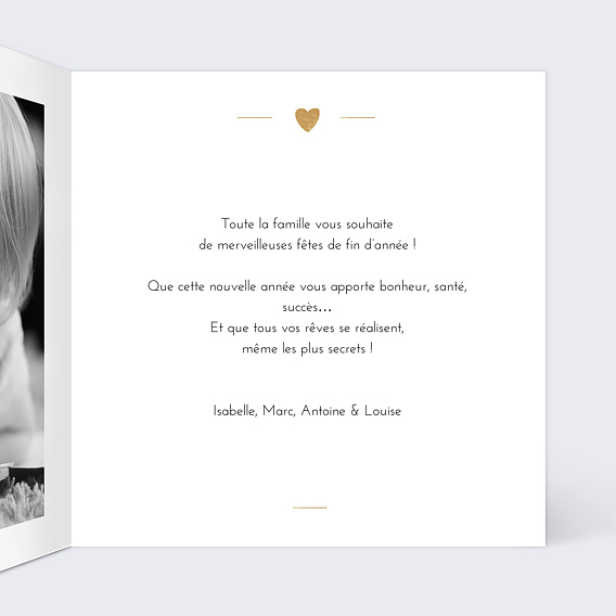 Carte de Noël Jeu typographique Intérieur Droit