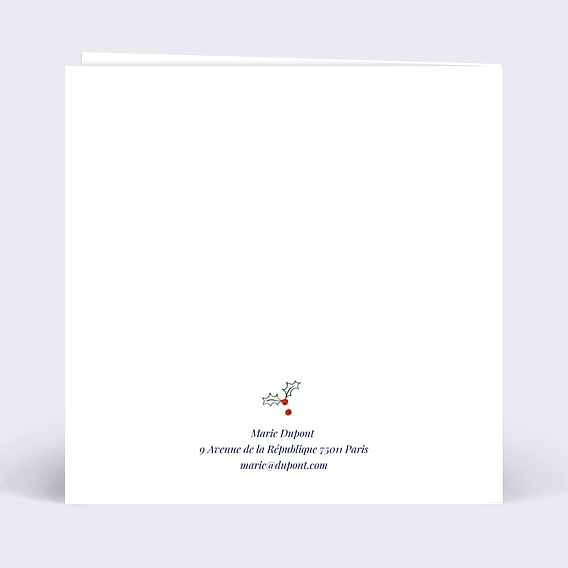 Carte de Noël Fin d'Année Bon Pour