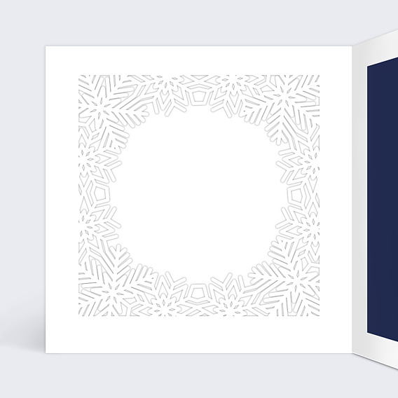 Carte de Noël Découpe Flocons Intérieur Gauche