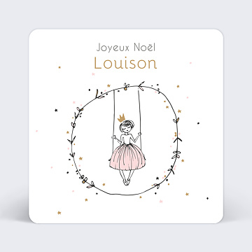 Carte de Noël Jolie princesse