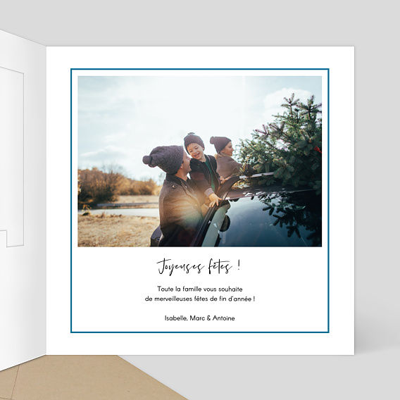 Carte de Noël  Cadre Intérieur Droit