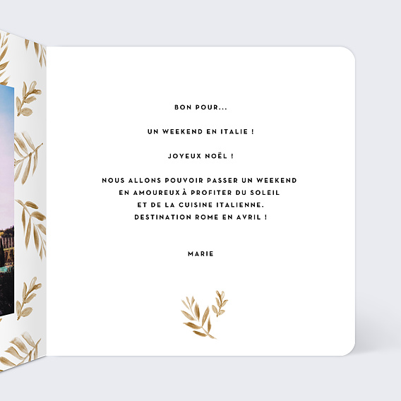 Carte de Noël  Golden Jungle Intérieur Droit