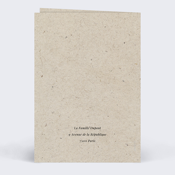 Carte de Noël  Esprit Chiné IV Verso