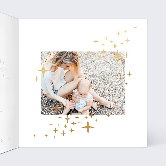 Carte de Noël Découpe Étoiles