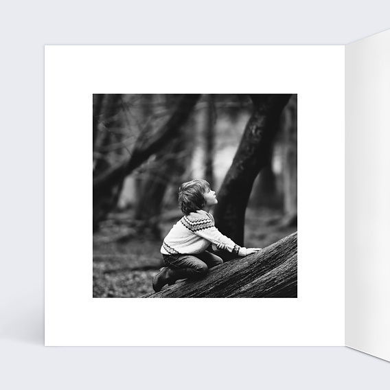 Carte de Noël  Dorure cadre 4 photos Intérieur Gauche