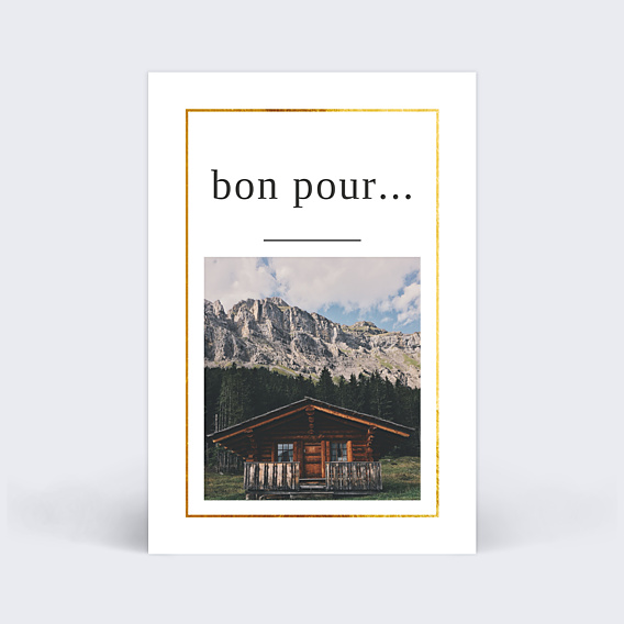 Carte de Noël Filet d'or - Bon pour
