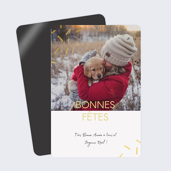 Carte de Noël Paillettes chic