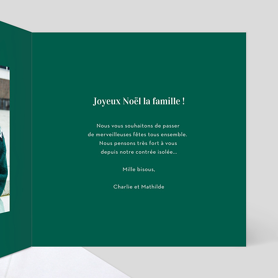 Carte de Noël  Pomme de Pin Intérieur Droit