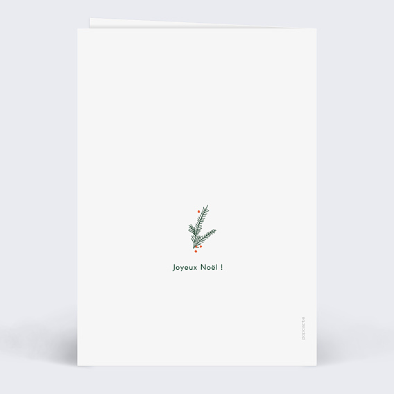 Carte de Noël Bon pour Noël Verso