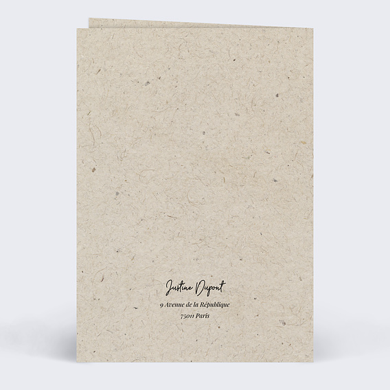 Carte de Noël  Esprit Chiné I Verso