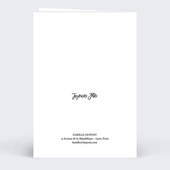 Carte de Noël Multiphoto Chic Verso