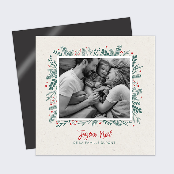 Carte de Noël Cadre Photo Festif Après 4
