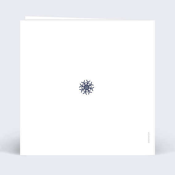 Carte de Noël Découpe Flocons Verso
