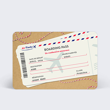 Carte De Noel Boarding Pass Bon Pour Popcarte