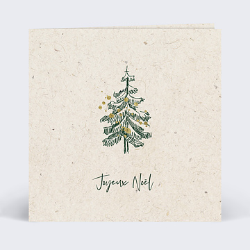 Carte de Nol Joli Sapin Kraft