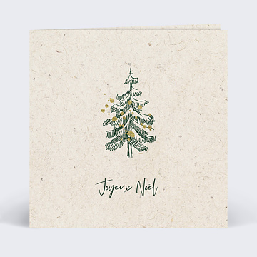 Carte de Noël  Joli Sapin Kraft