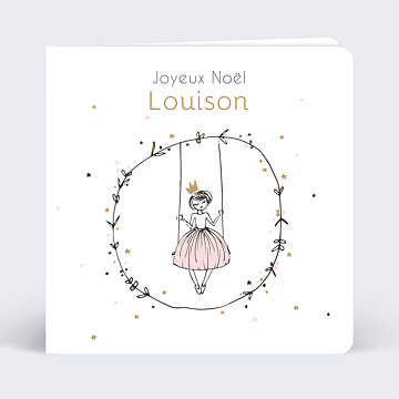 Carte de Noël  Jolie princesse