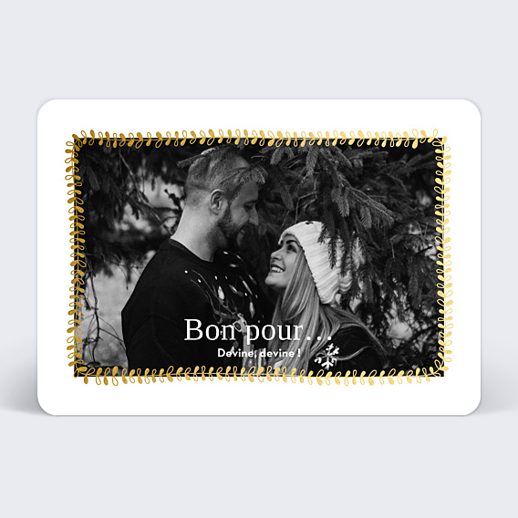 Carte de Noël Jolies feuilles - Bon pour