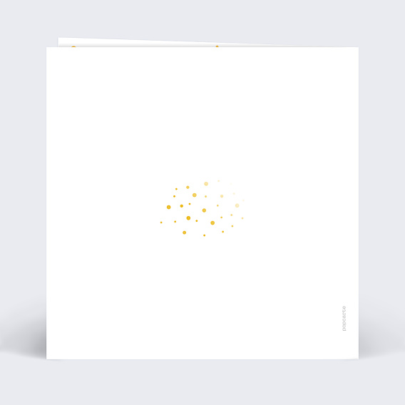 Carte de Noël Dorure pois bonne année Verso