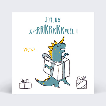 Carte de Nol  Dinosaure