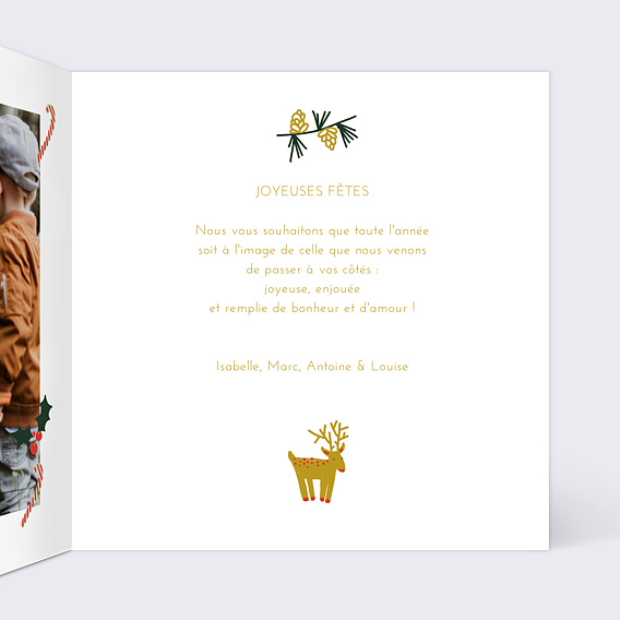 Carte de Noël  Décorations de Noël Intérieur Droit