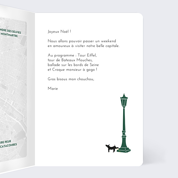 Carte de Noël Bon pour Paris