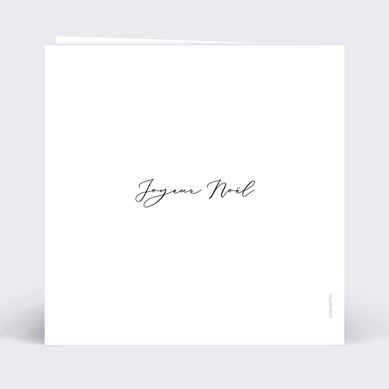 Carte de Noël  Dorure cadre photo Verso