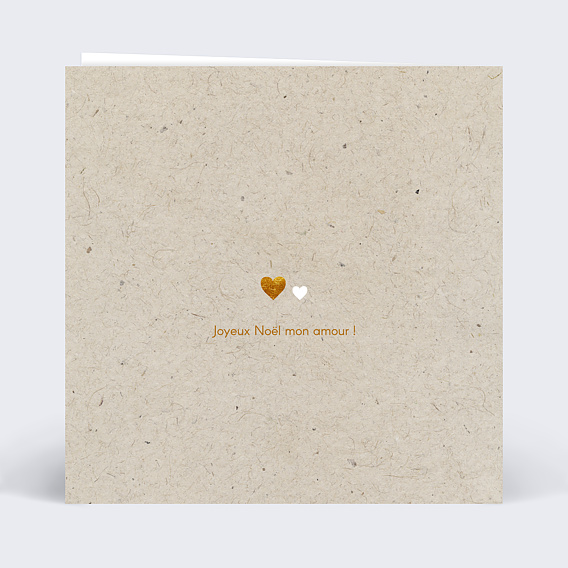 Carte de Noël Amour Chiné Verso