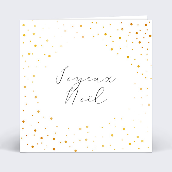 Carte de Noël Dorure pois joyeux noel