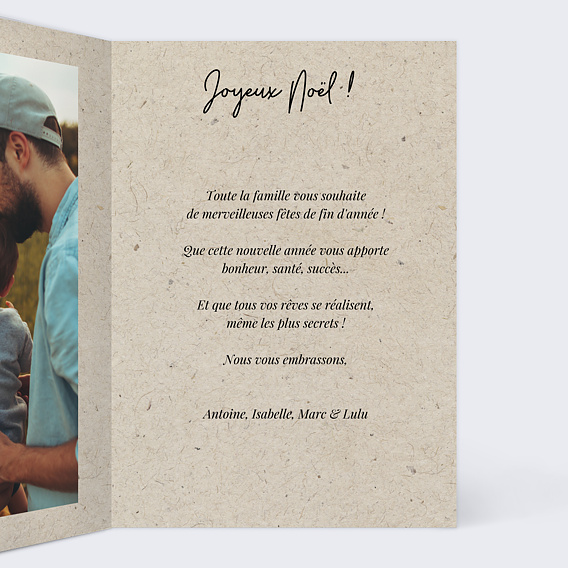 Carte de Noël  Esprit Chiné IV Intérieur Droit