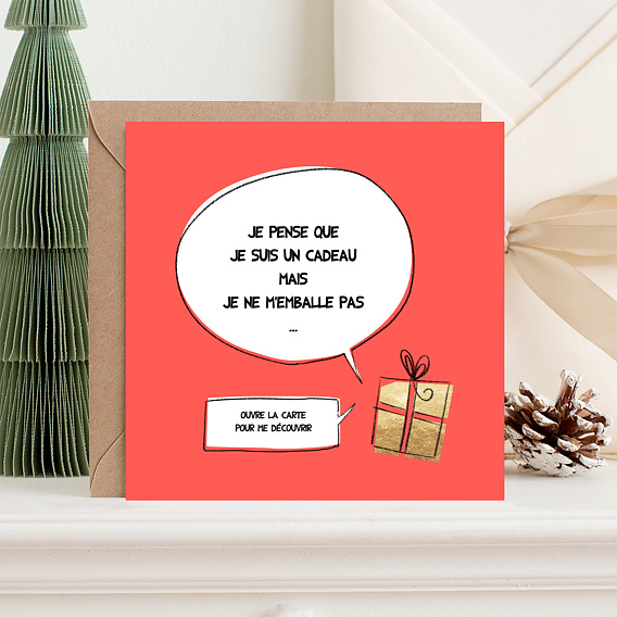 Carte de Noël   Bon pour Cadeau Après 4