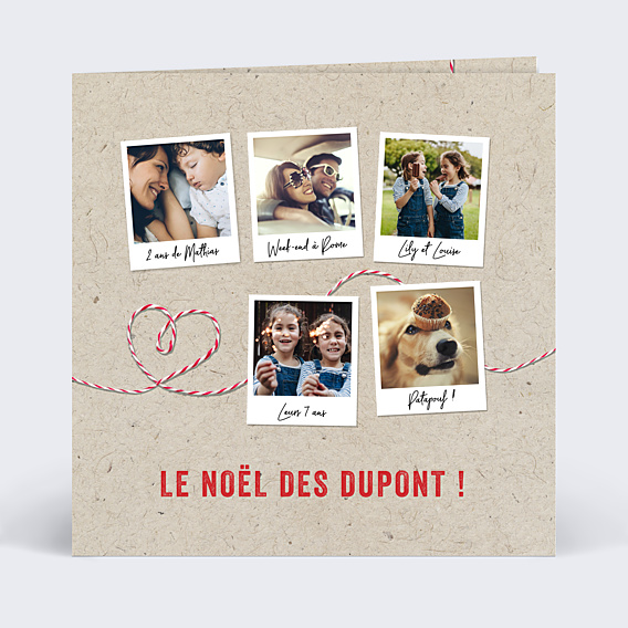 Carte de Noël Polaroïd